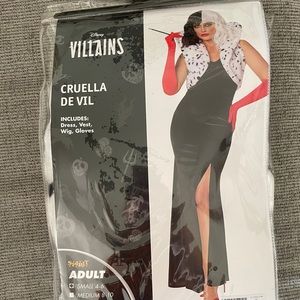 Cruella De vil costume - adult size small 4-6